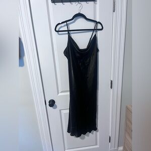 Bebe Black Satin Dress